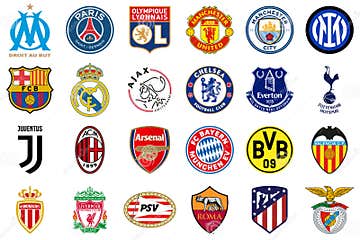 Most Popular Professional Football Clubs - Vector Collection Editorial ...