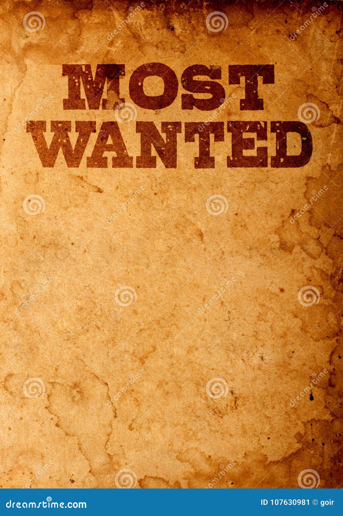 Most wanted poster stock image. Image of effect, direction 107630981