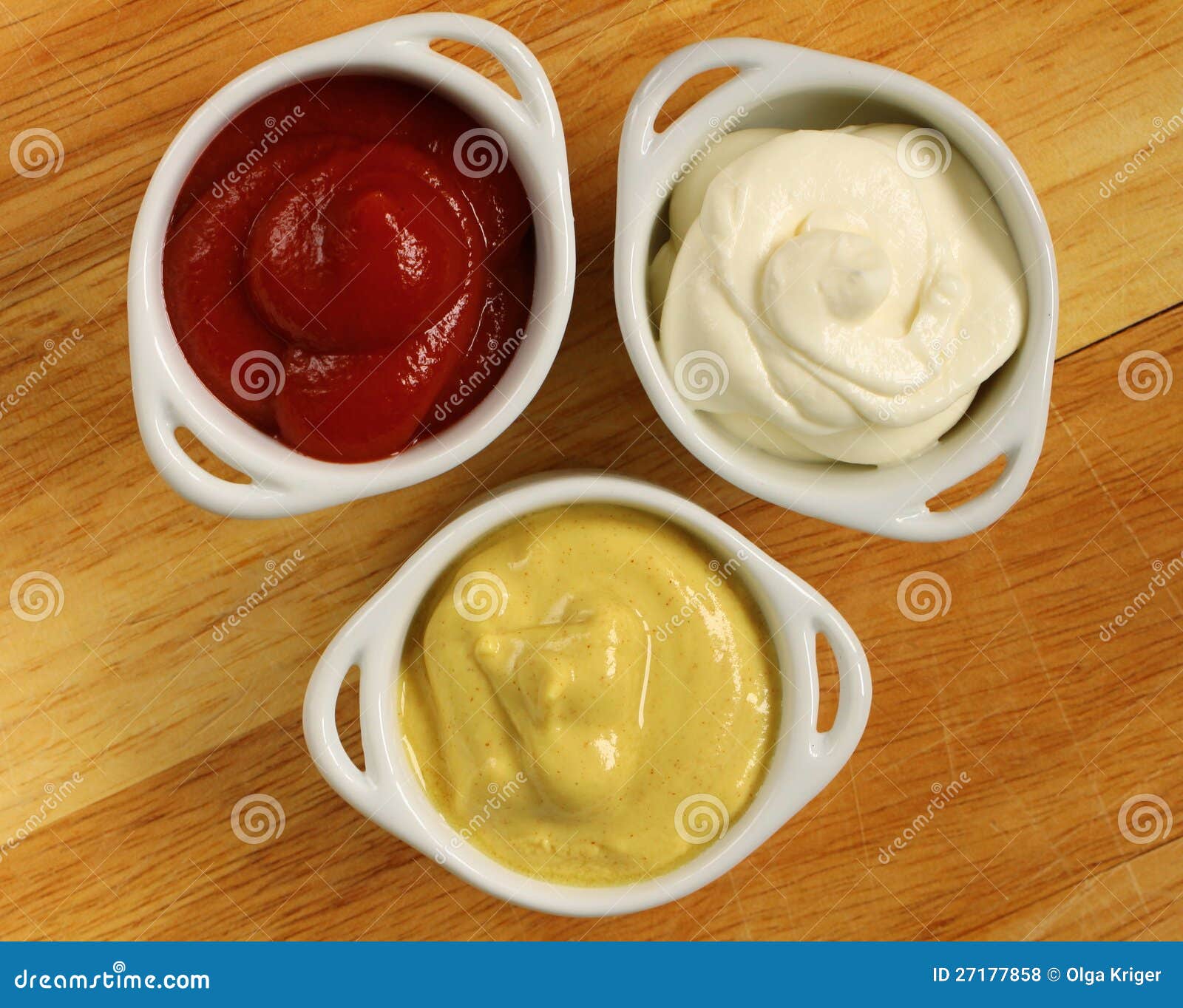 Mosterd, Ketchup En Mayonaise Stock Foto Image of smaak, gezond 27177858