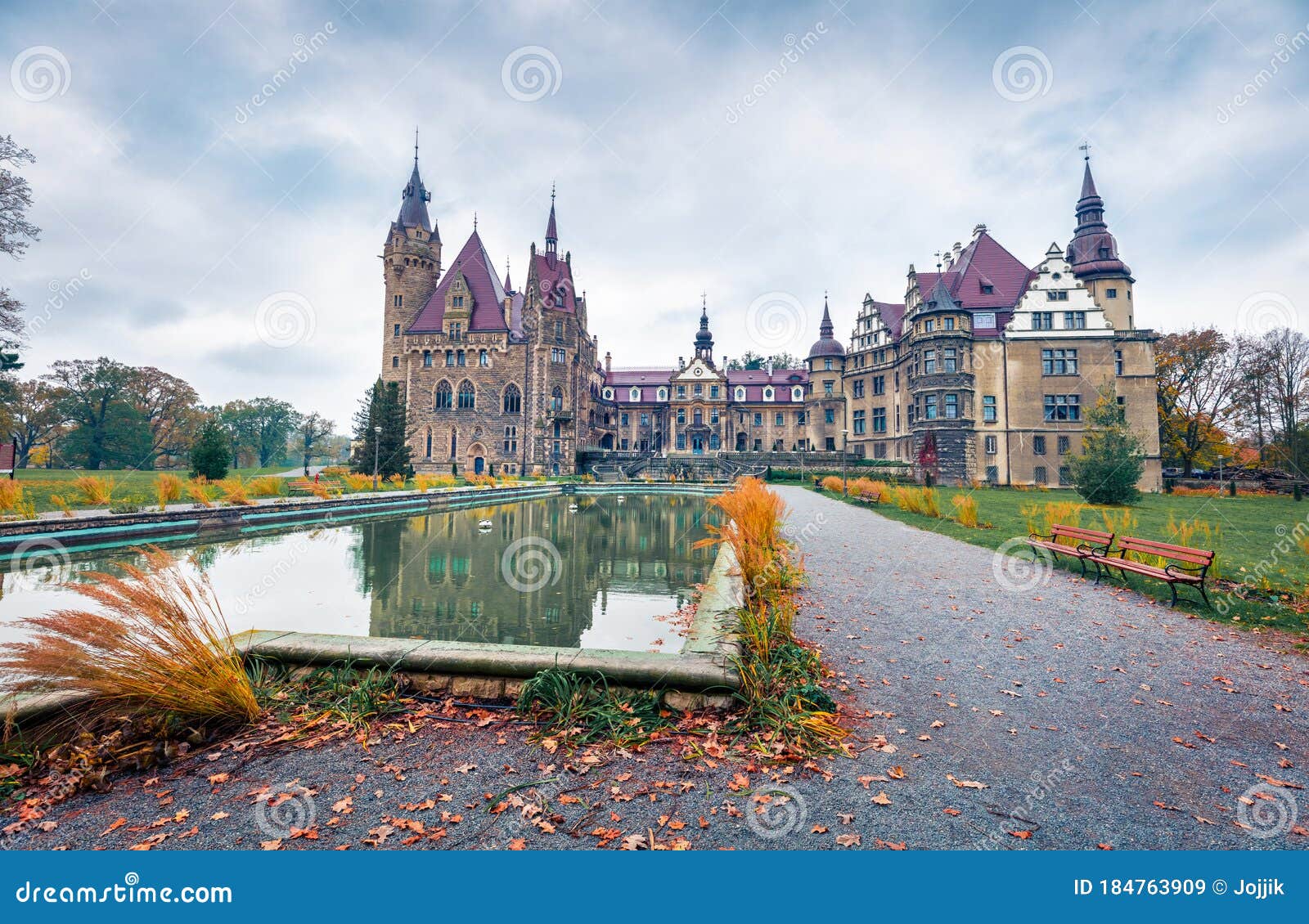 Moszna Poland October 24 17 The Moszna Castle Built In The Xvii Century Extended From 1900 To 1914 Is A Historic Palace Stock Image Image Of Lush Destination Moszna Poland October 24 17 The Moszna Castle Built In The Xvii Century Extended From 1900 To 1914 Is A Historic Palace Stock Image Image Of Lush Destination