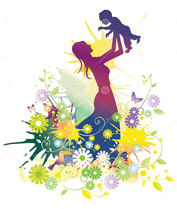 Mother and baby stock vector. Illustration of clip, hugging - 10954231