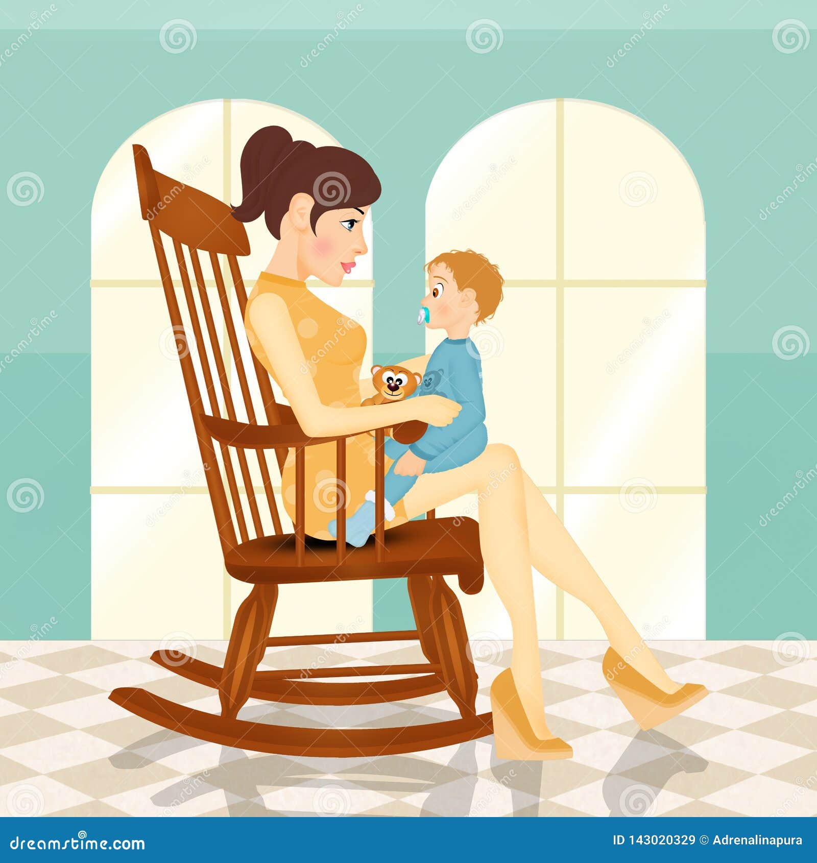 mom and baby rocking chair