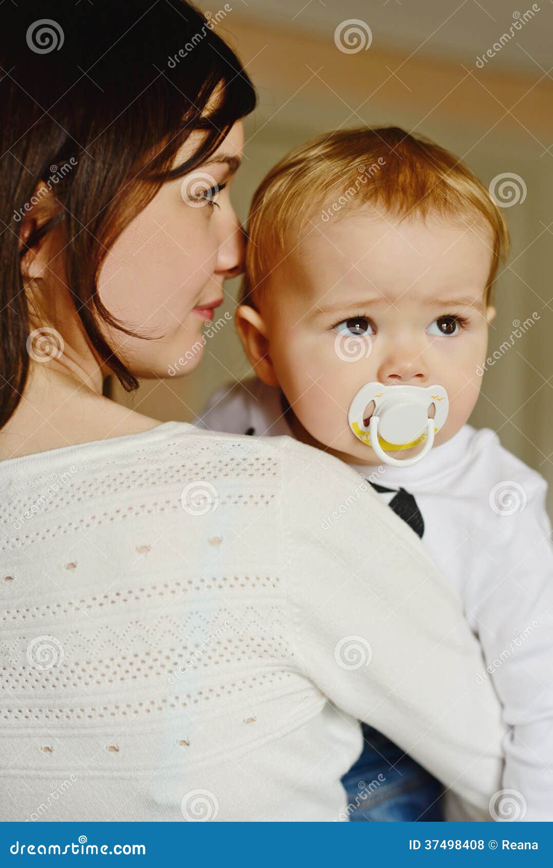 Mother with baby son stock photo. Image of holding, beautiful 37498408