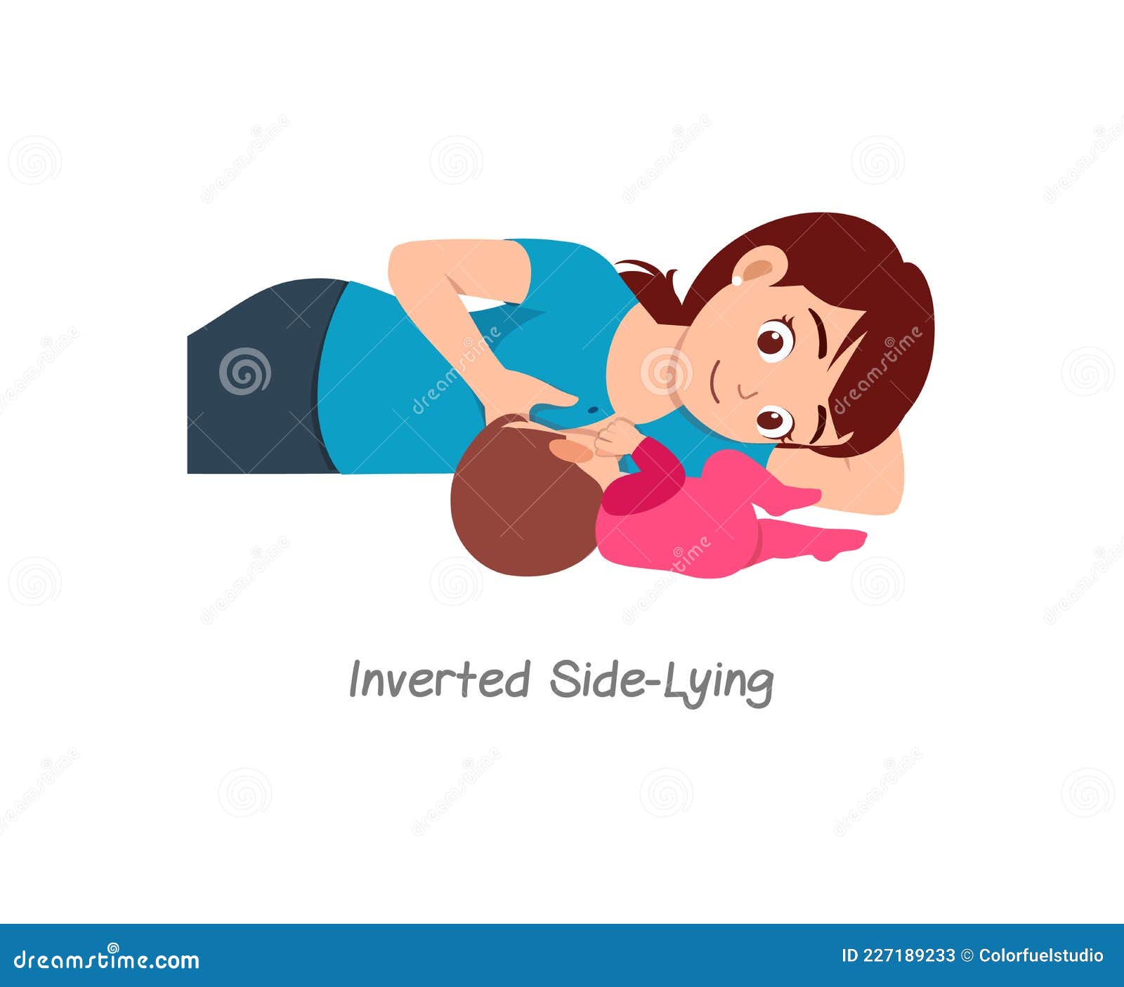 Breastfeeding Side Lying Stock Illustrations – 72 Breastfeeding Side Lying  Stock Illustrations, Vectors & Clipart - Dreamstime