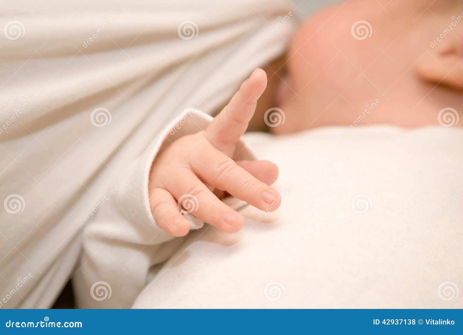 Mother Breastfeeding Her Newborn Baby. Stock Photo Image of chest, care 42937138