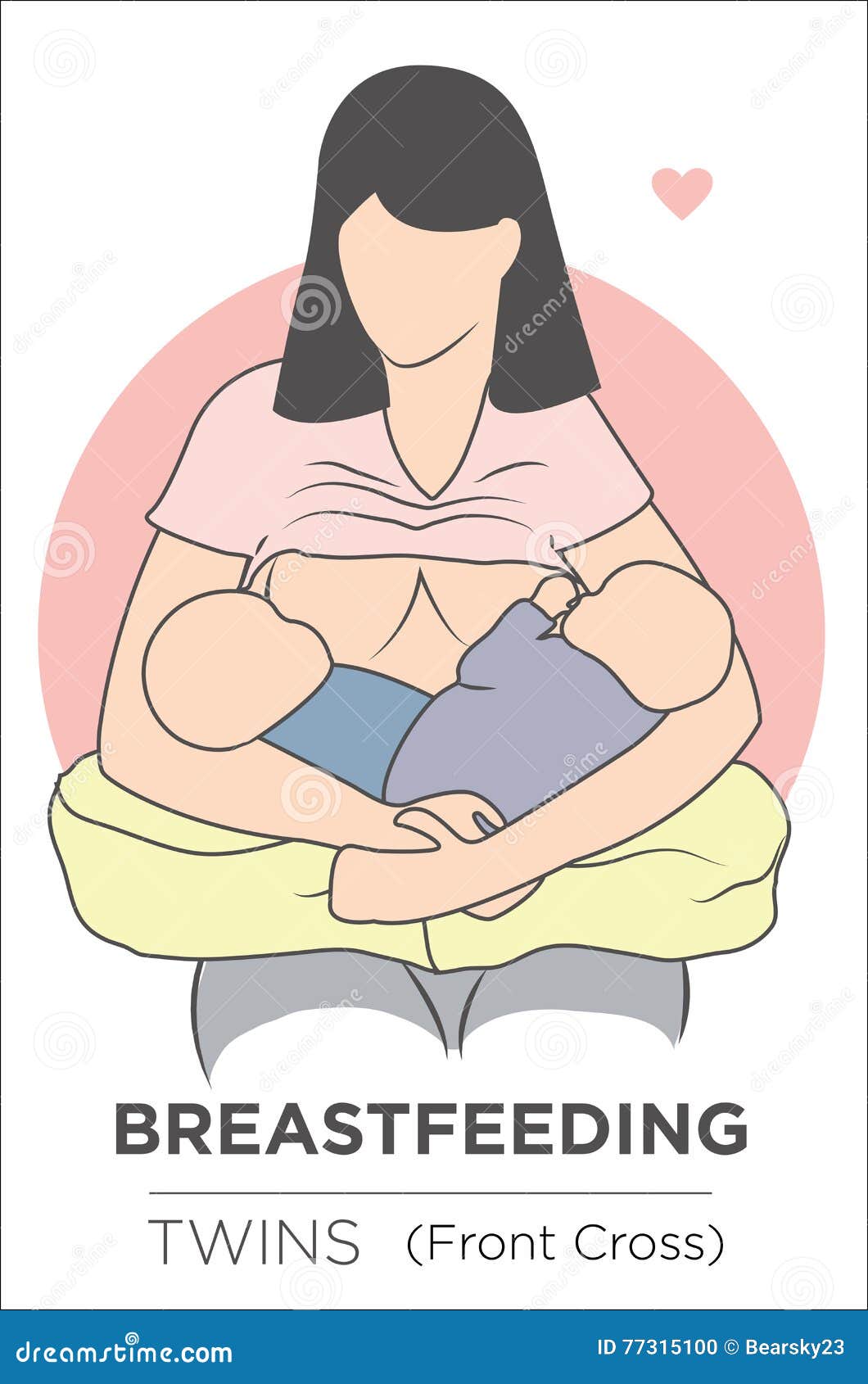 Football Breastfeeding Position Vector Illustration