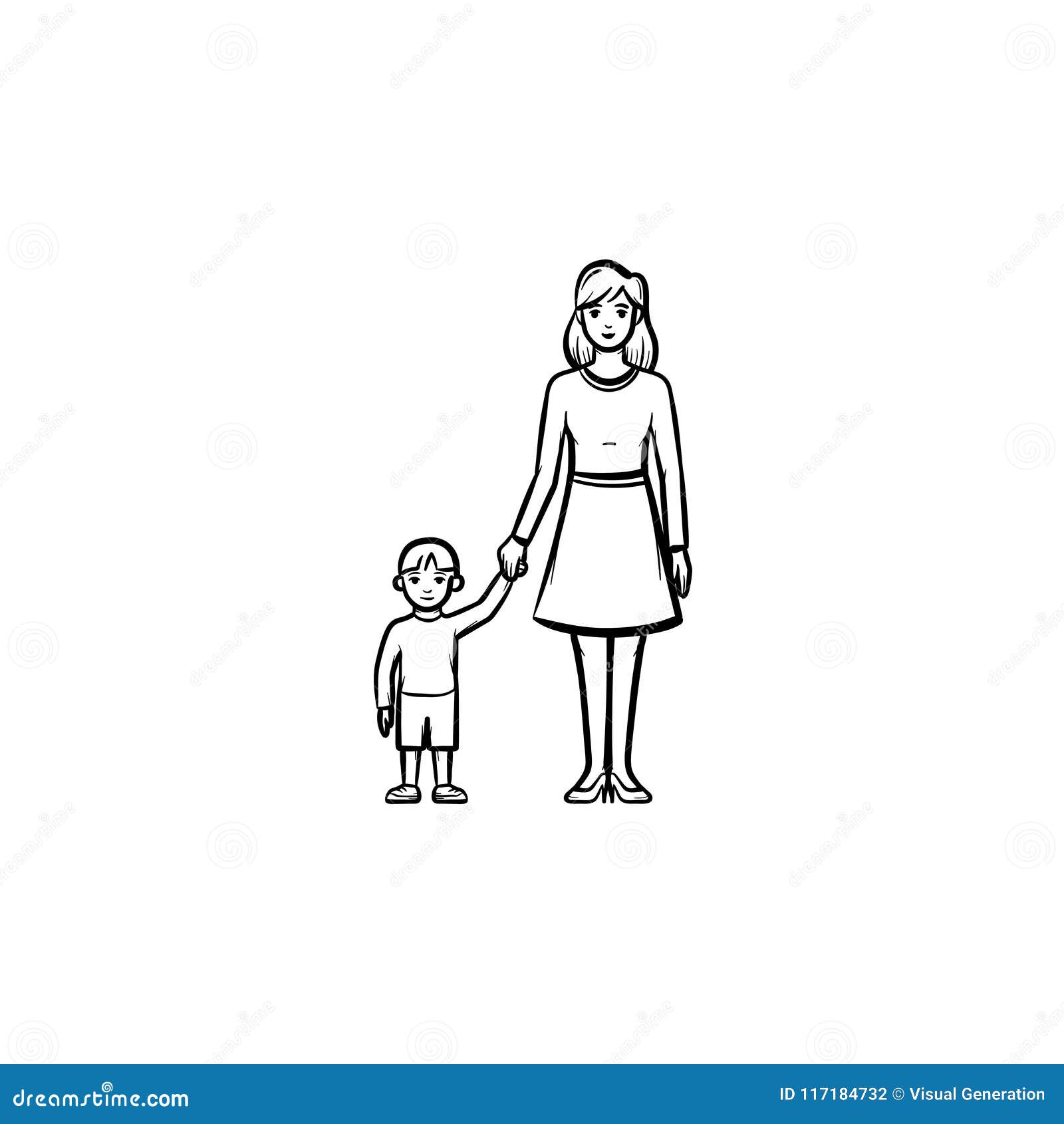 Children Drawing Father Mother Daughter Holding Stock Vector (Royalty Free)  501963010 | Shutterstock