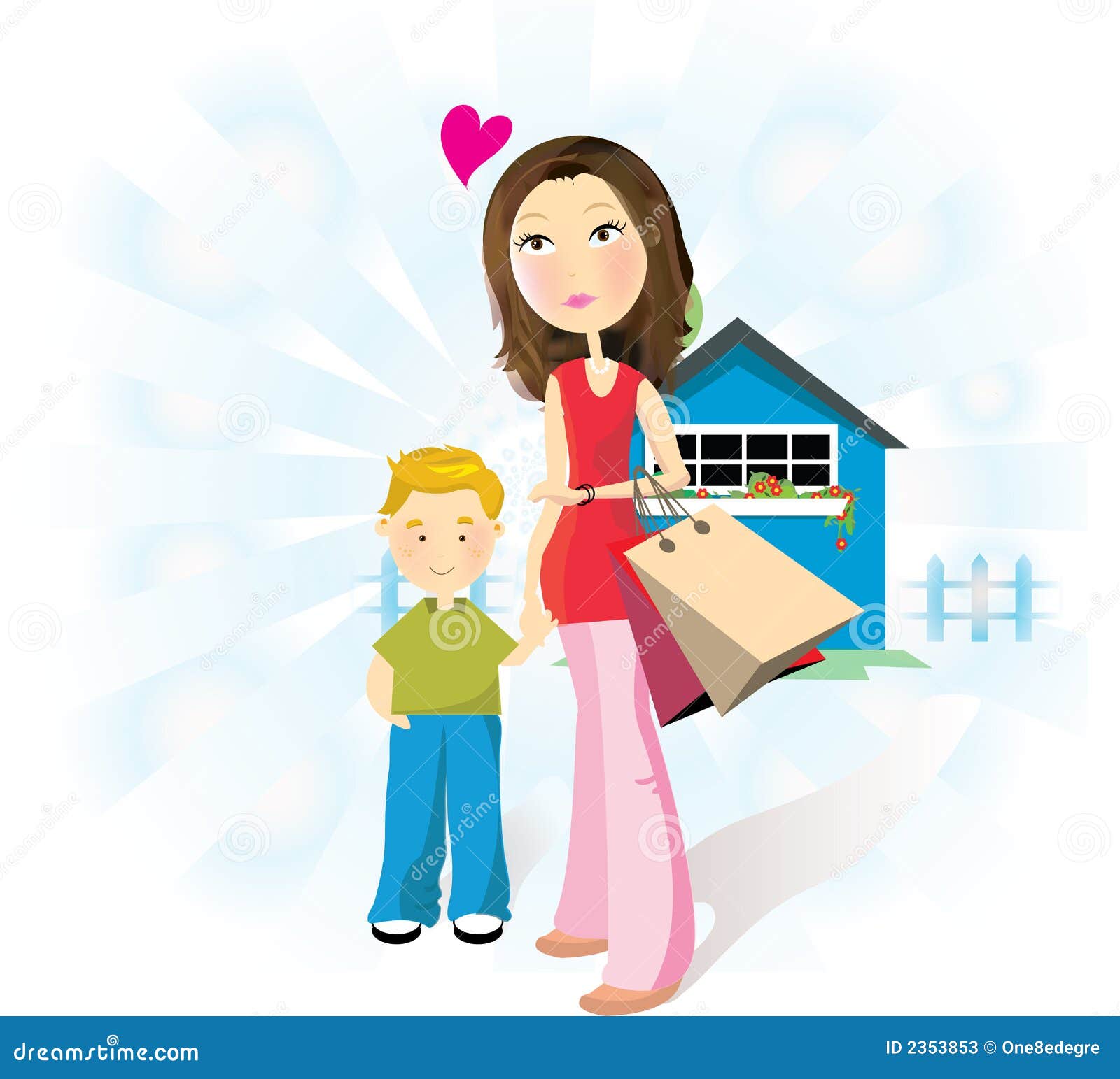 Mother and child stock illustration. Illustration of shop - 2353853