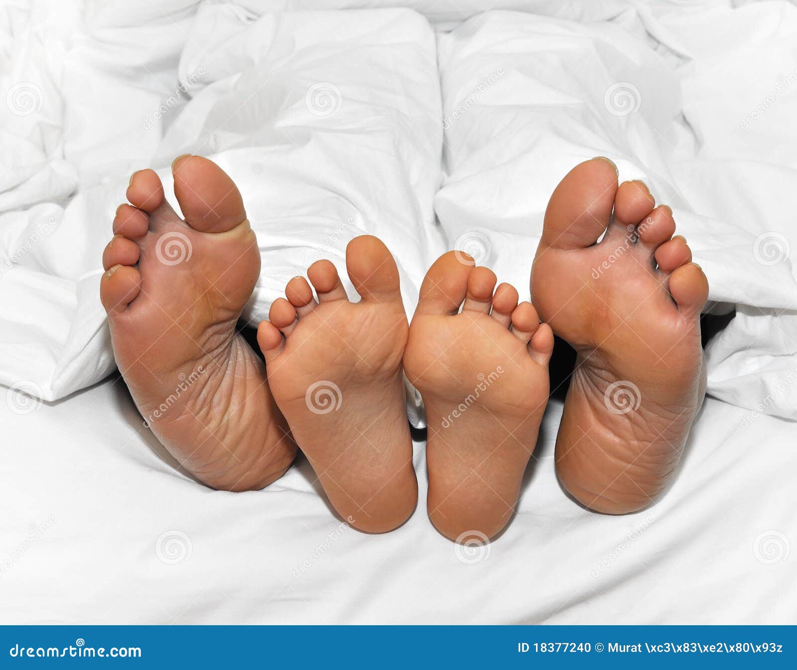 Mother and Child Feet Under the Sheets Stock Photo Image of resting, female 18377240
