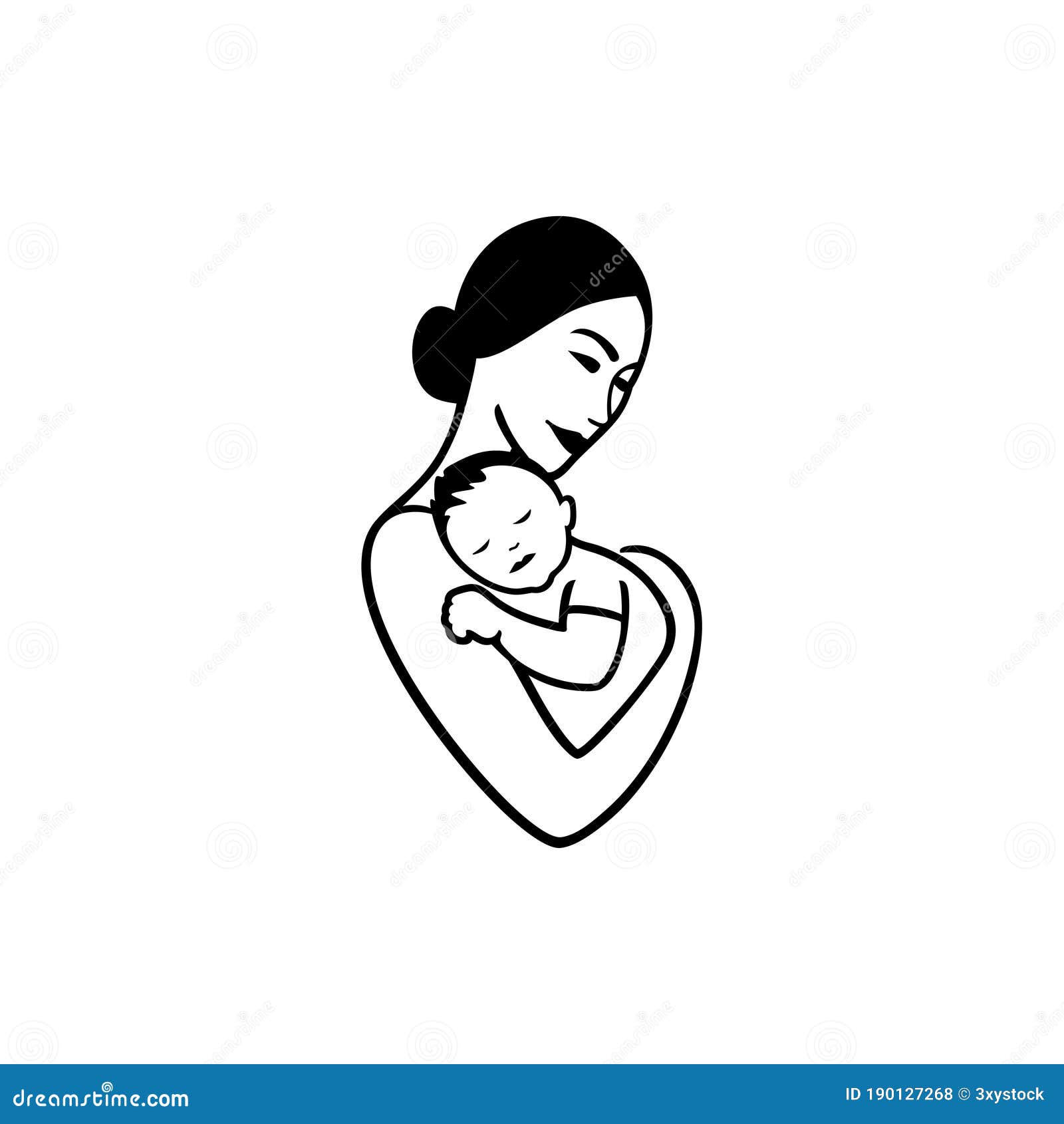 mother hugs her son icon. hand drawn doodle style. , minimalism,  monochrome, sketch. mothers day children motherhood 10997840 Vector Art at  Vecteezy