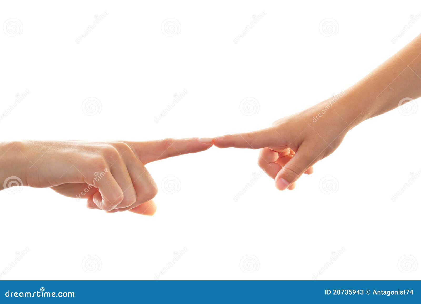 Mother and Child Touching Finger on Finger Stock Image Image of