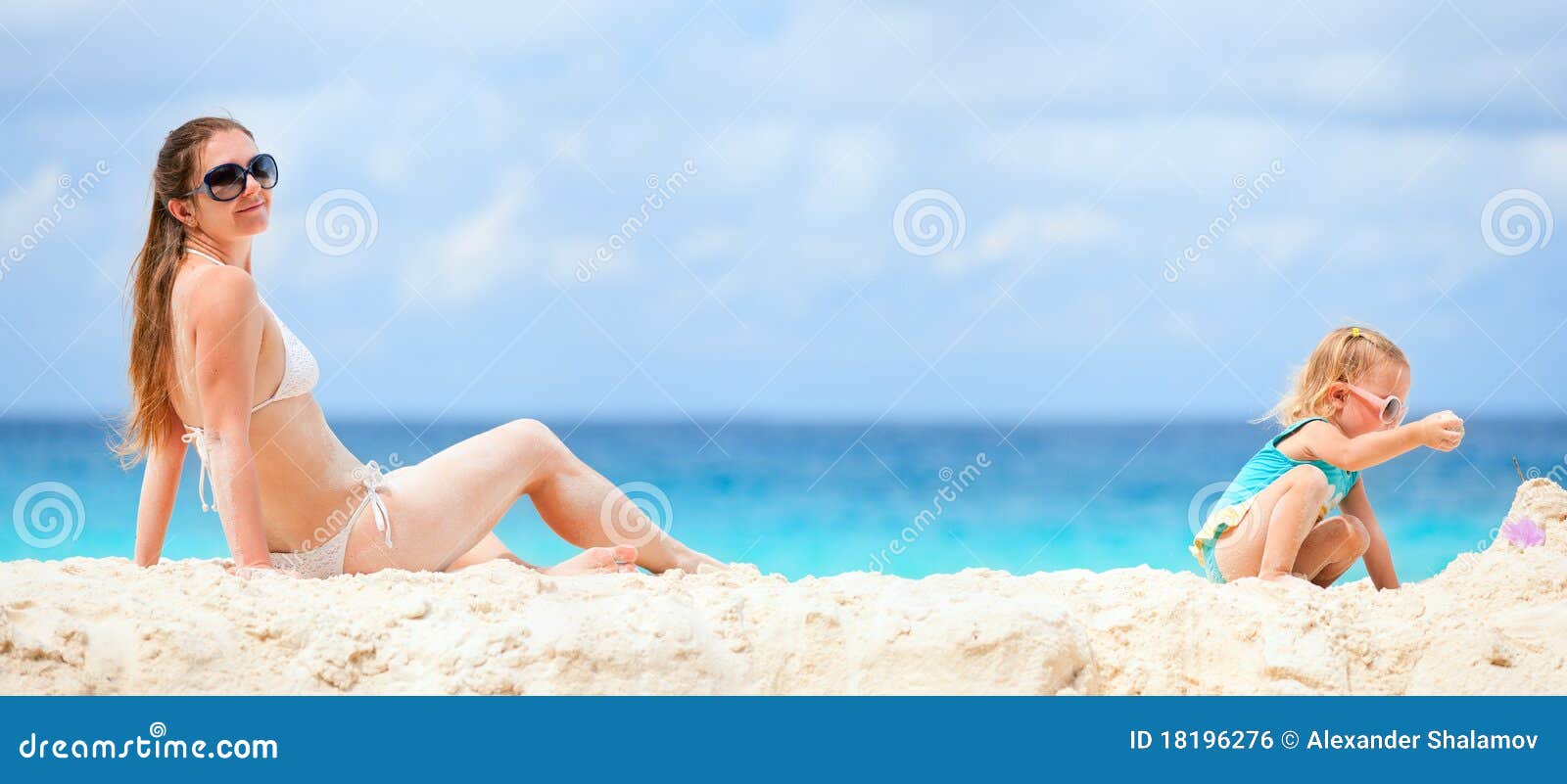 Download Mother And Daughter On Beach Vacation Stock Photo - Image ...