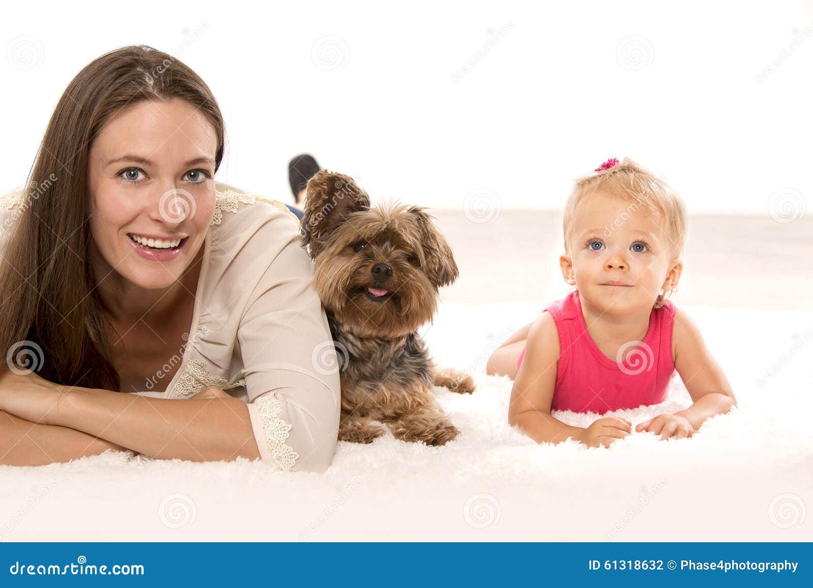 Mother daughter and dog stock photo. Image of female 61318632