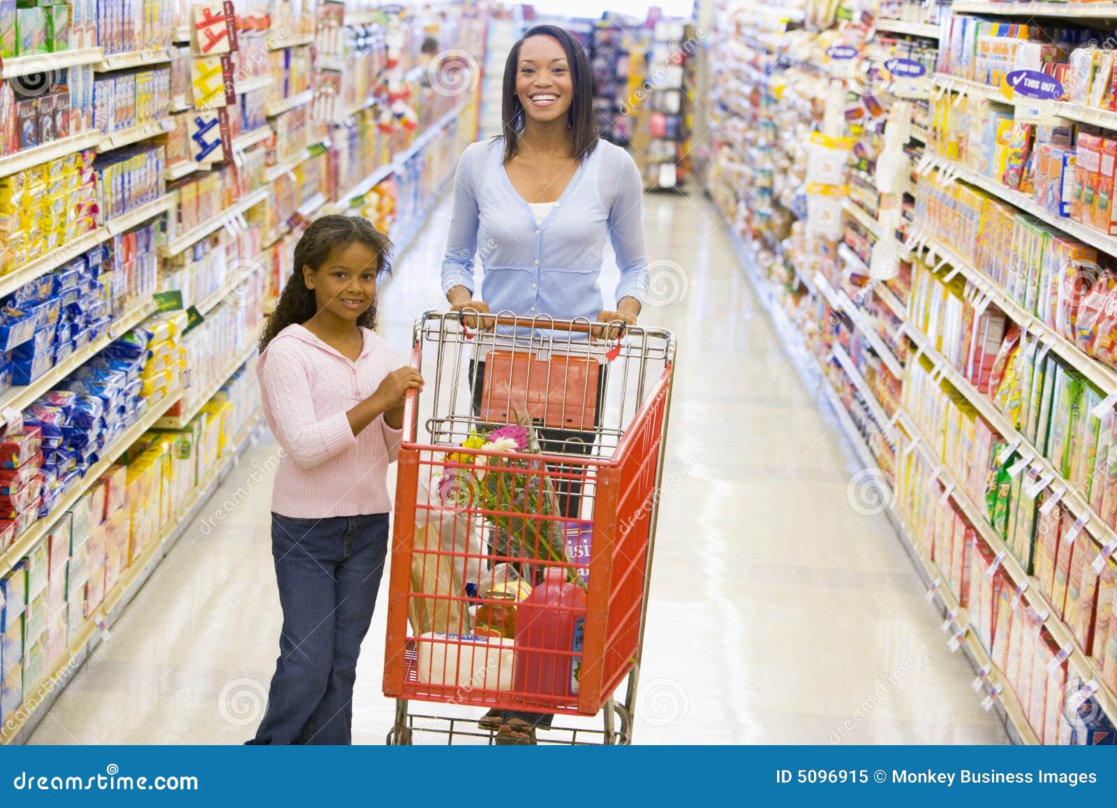 Mother and Daughter Grocery Shopping Stock Image Image of retail