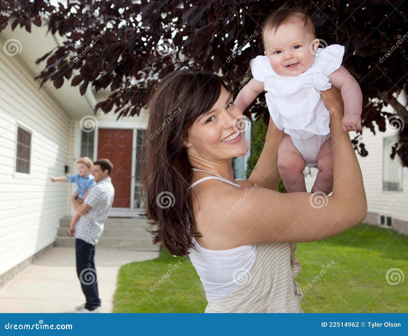 Mother and Daughter with House Stock Photo Image of people, daughter