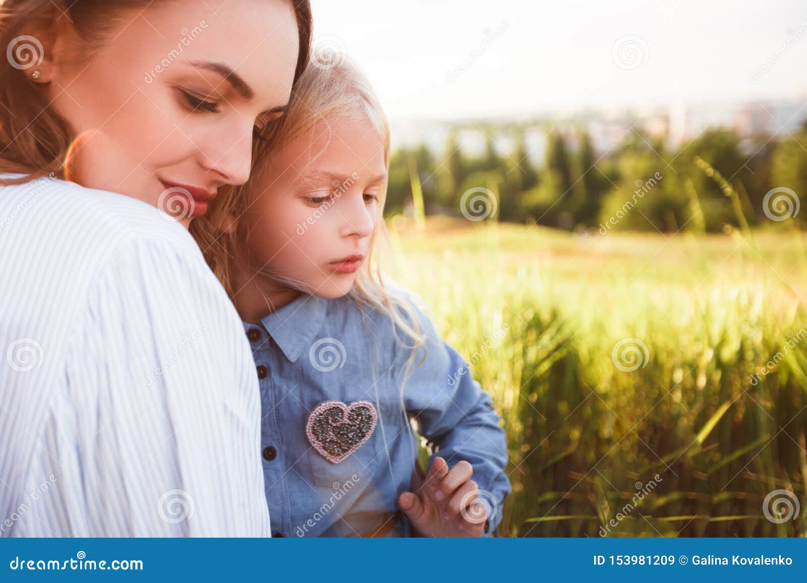 Mother And Daughter Hugging Beautiful Summer Nature Stock Image Image Of Happy Love 153981209 