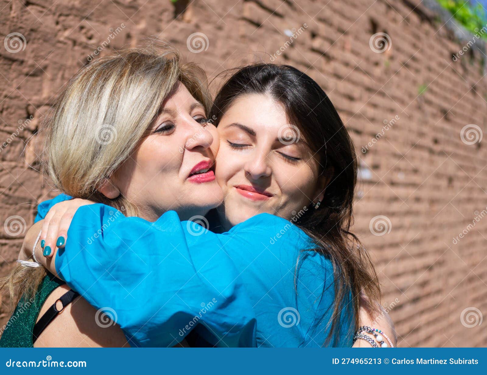 Mother And Daughter Hugging And Expressing Affection In Mother S Day Stock Image Image Of