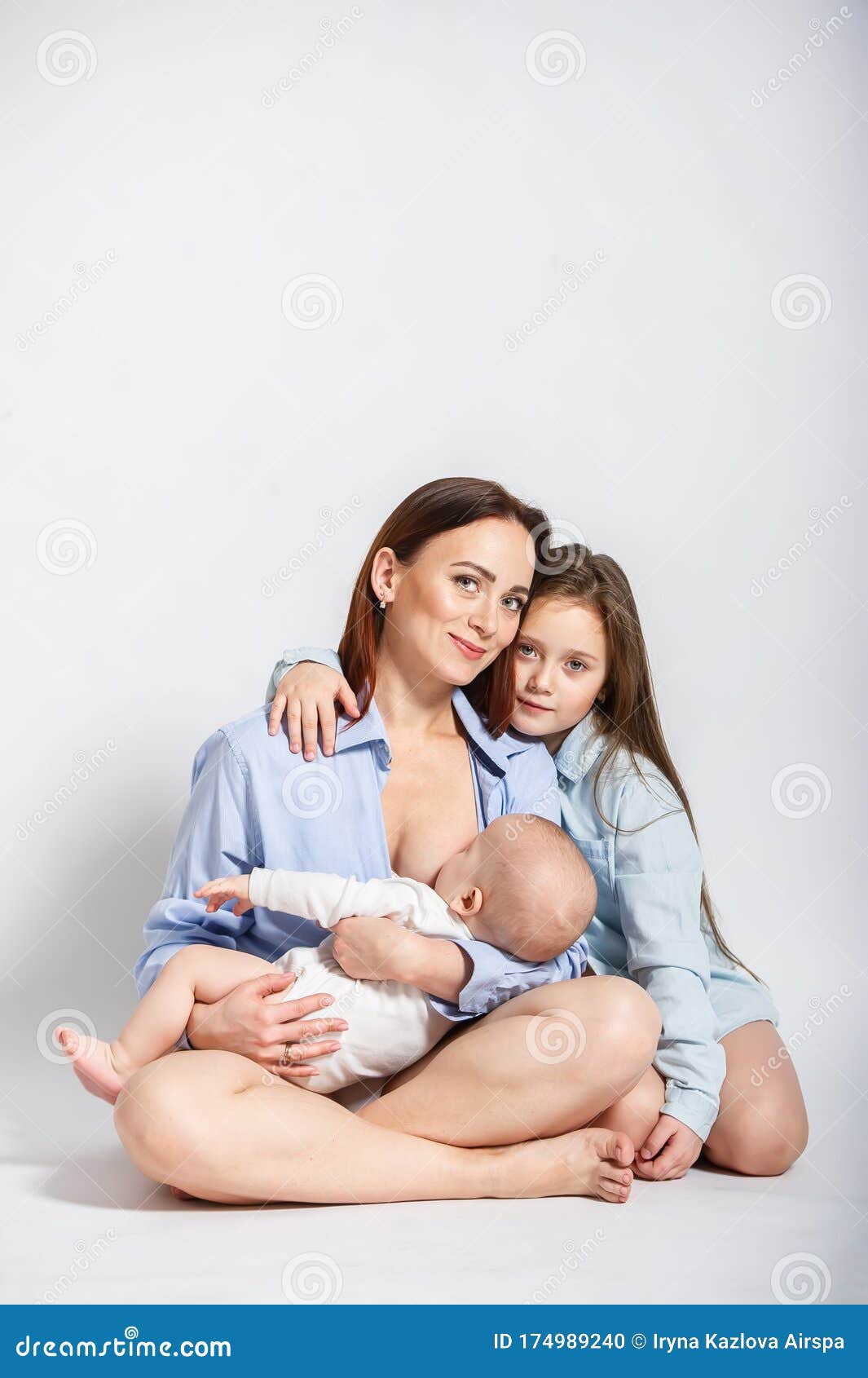 Mother And Daughter Breastfeeding Massage Seduction