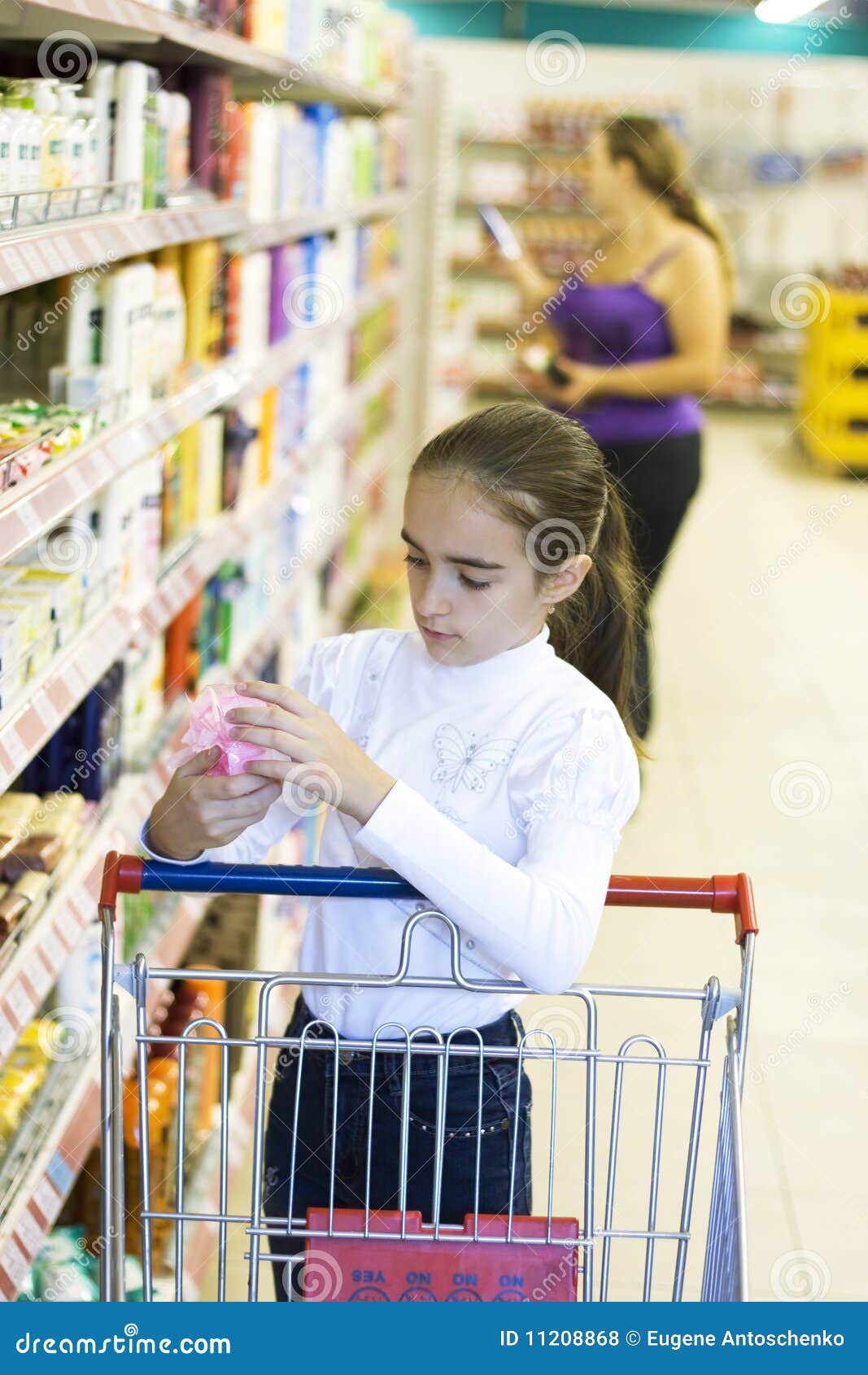 Mother and Daughter in Supermarket Stock Photo Image of everyday