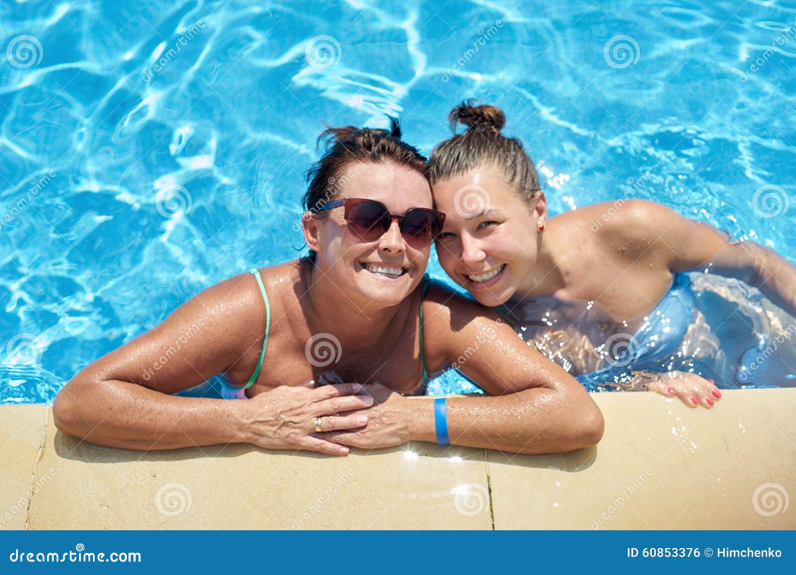 Mother Daughter Under Table