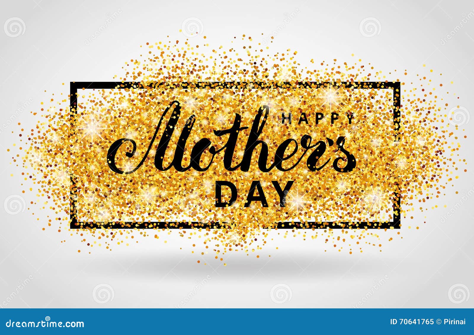 Mother Day Gold Glitter Background Stock Vector Illustration of gold