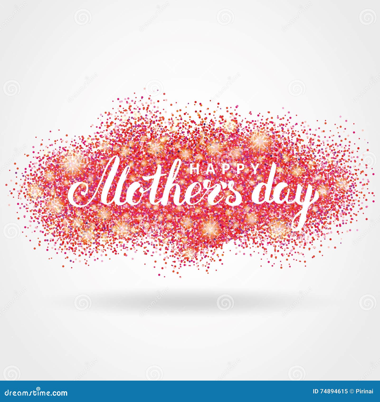 Mother Day Pink Glitter Background Stock Illustration Illustration of