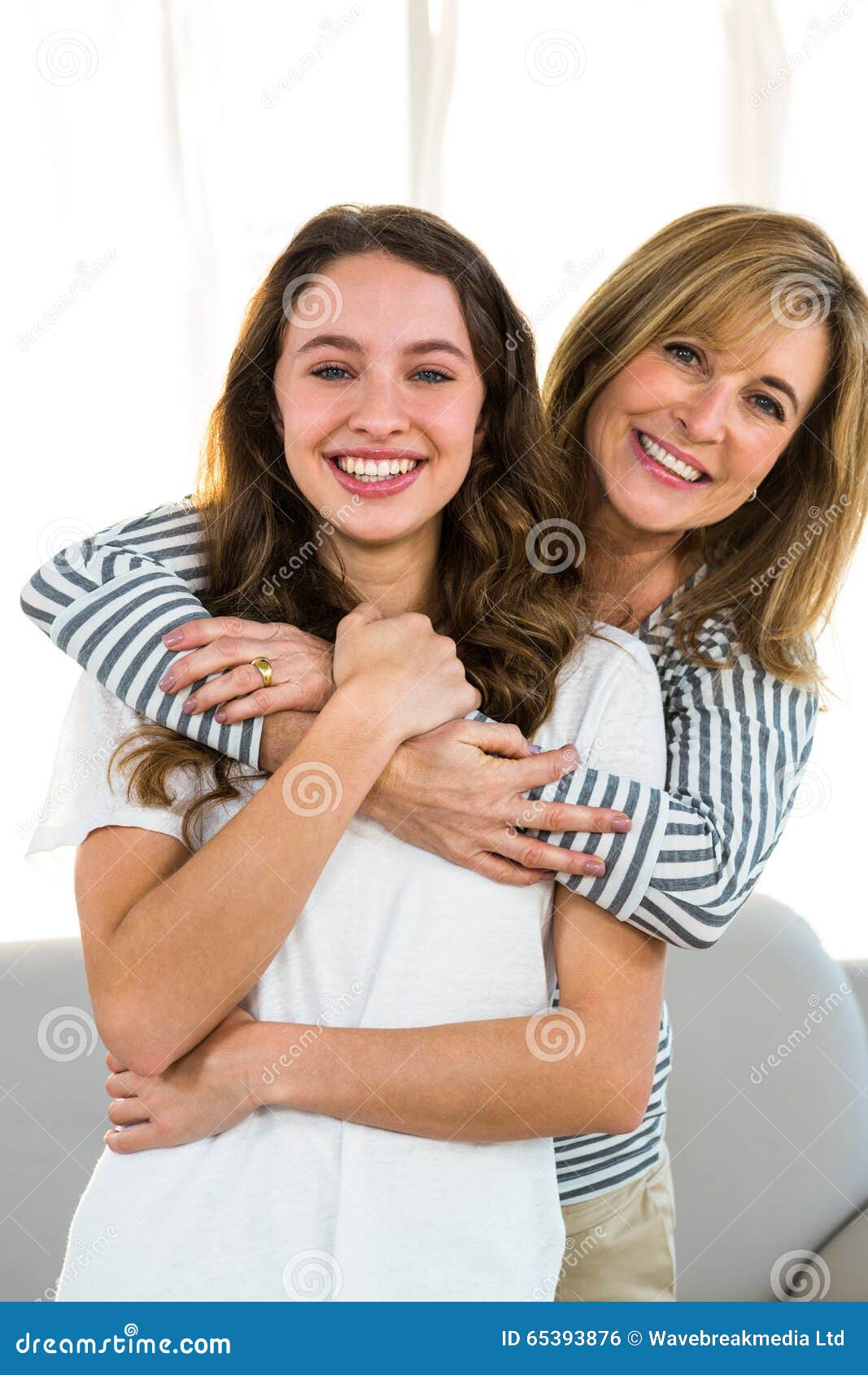 Mother Embrace Her Daughter Stock Photo - Image of affection, beautiful ...