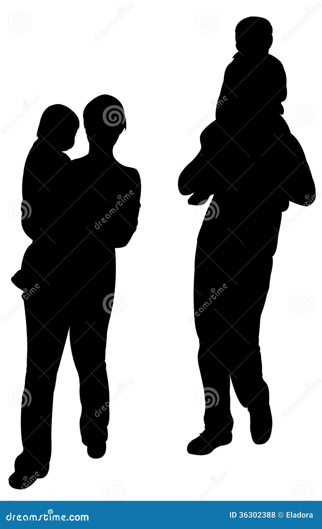 Download Mother, Father, Son And Baby Daughter Walking Stock Vector - Illustration of male, parent: 36302388