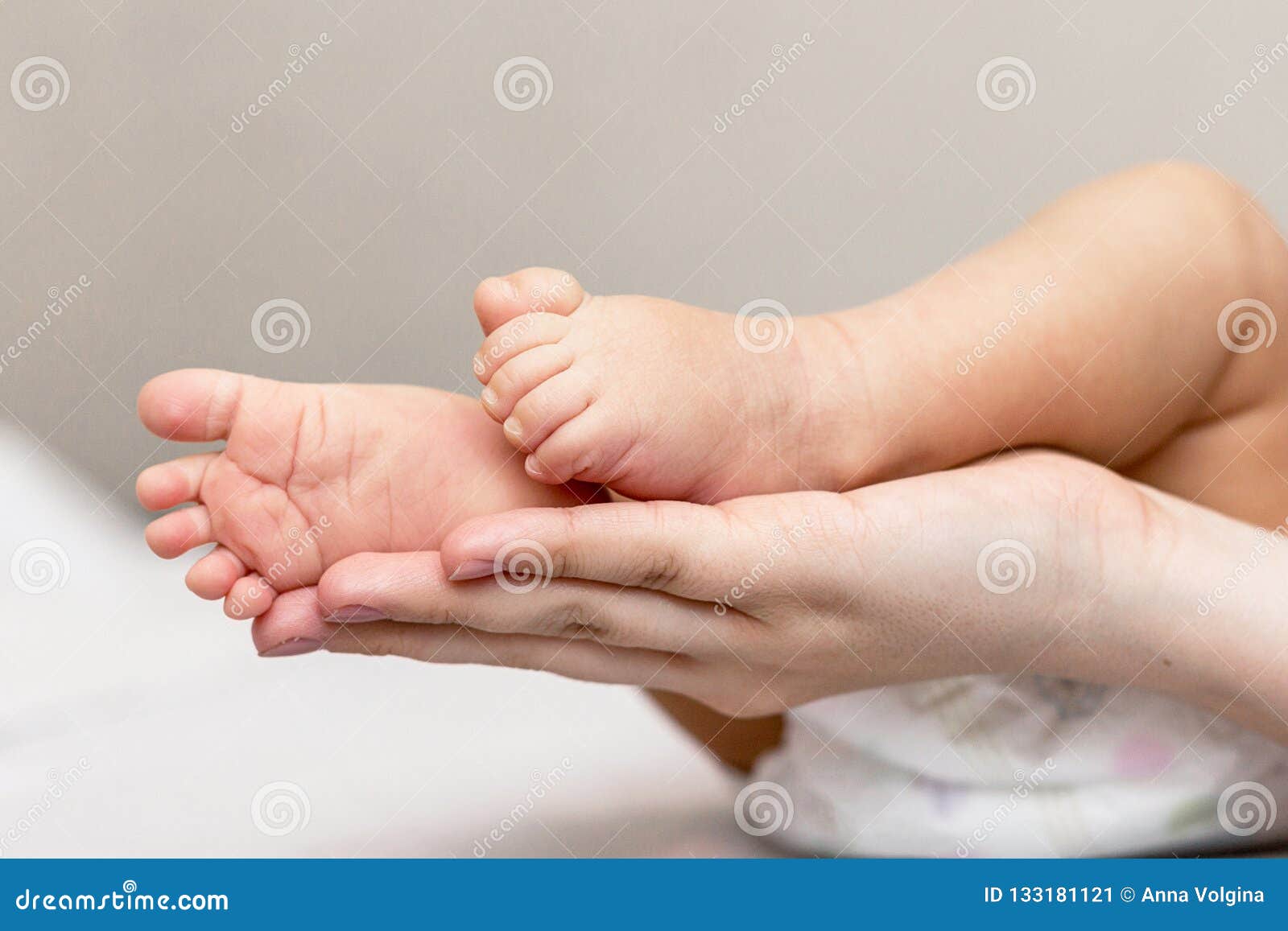 Mother is Giving a Massage To Her Newborn Son Stock Image Image of