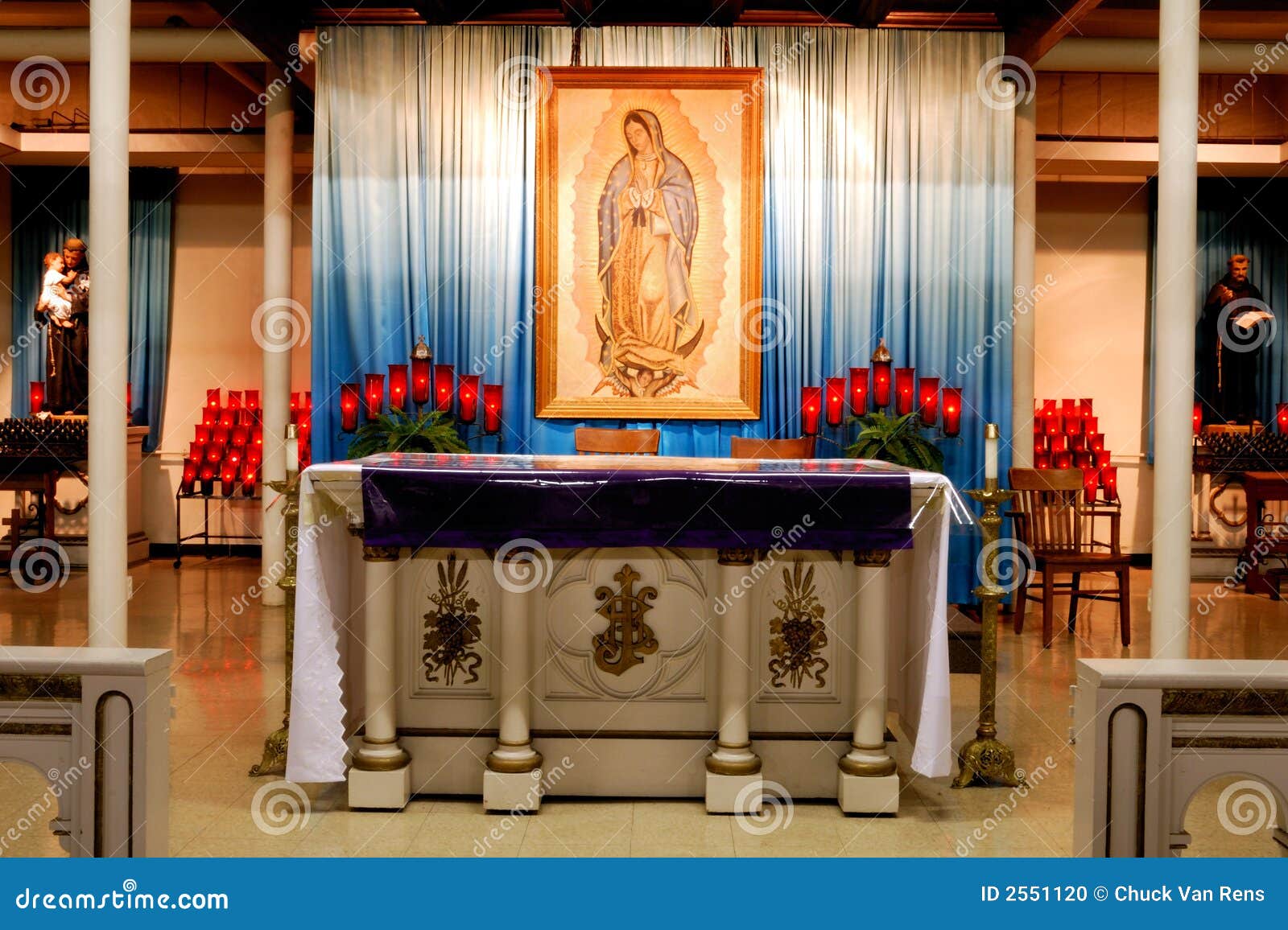 Mother of God Altar stock photo. Image of lights, easter - 2551120