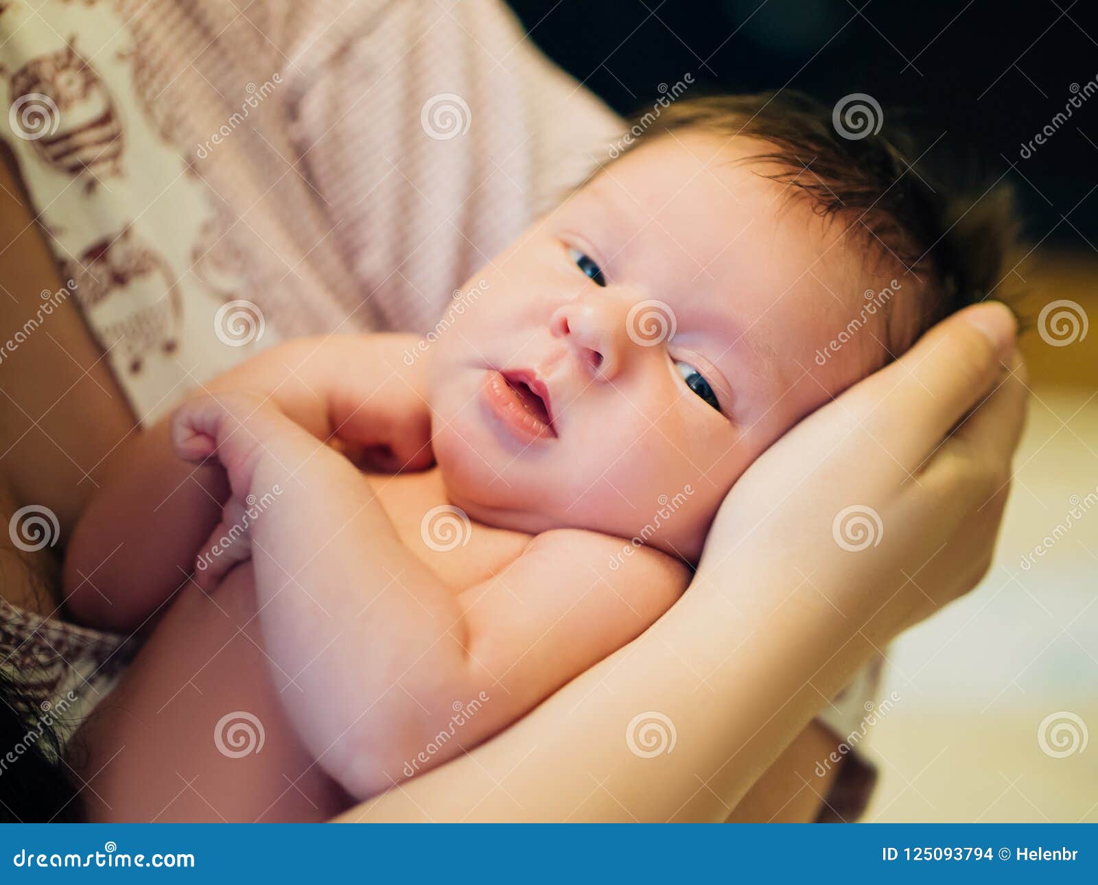 Mother And Her Sweet Baby In The Room At Home Stock Photo ...