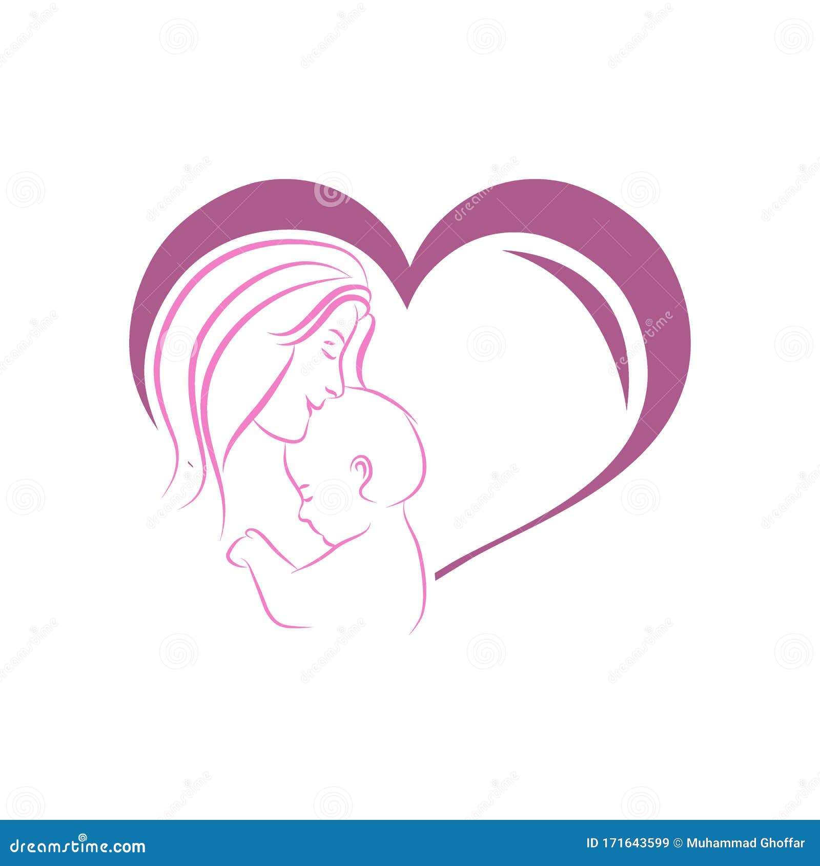 Mothers Love. Moms and Baby Logo Designs Icon Stock Vector ...