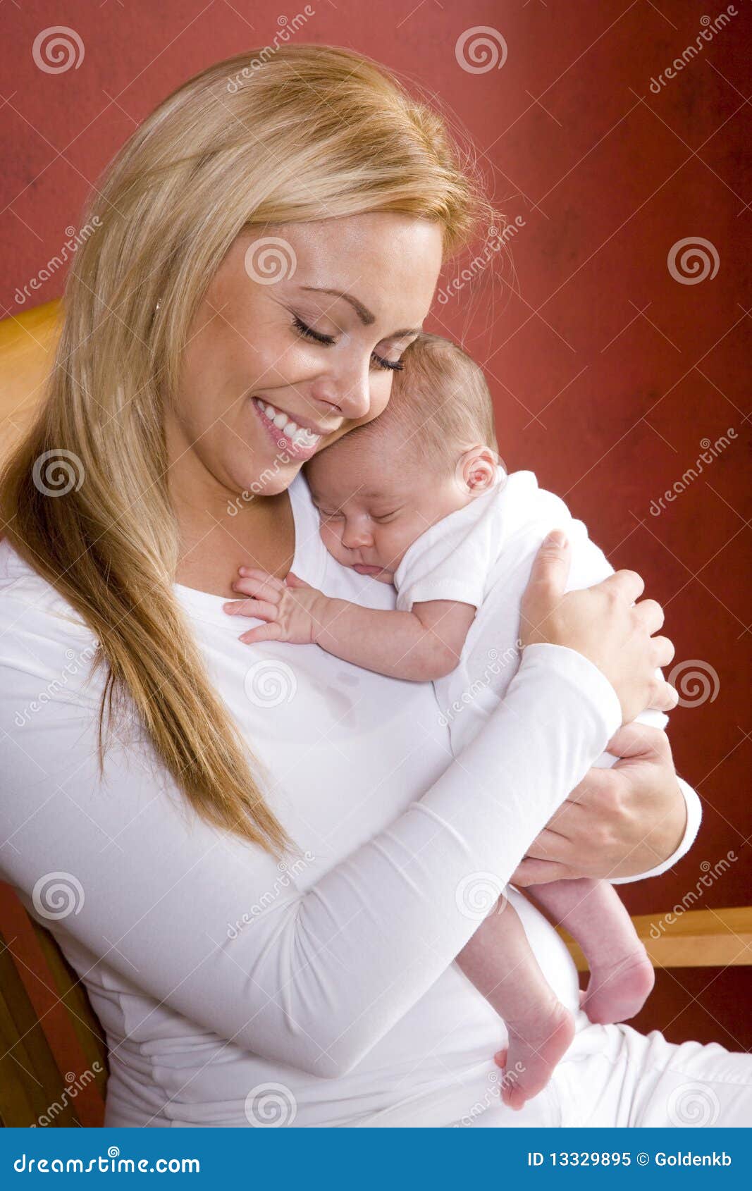 Mother Holding Newborn Baby in Rocking Chair Stock Image Image of arms, bonding 13329895