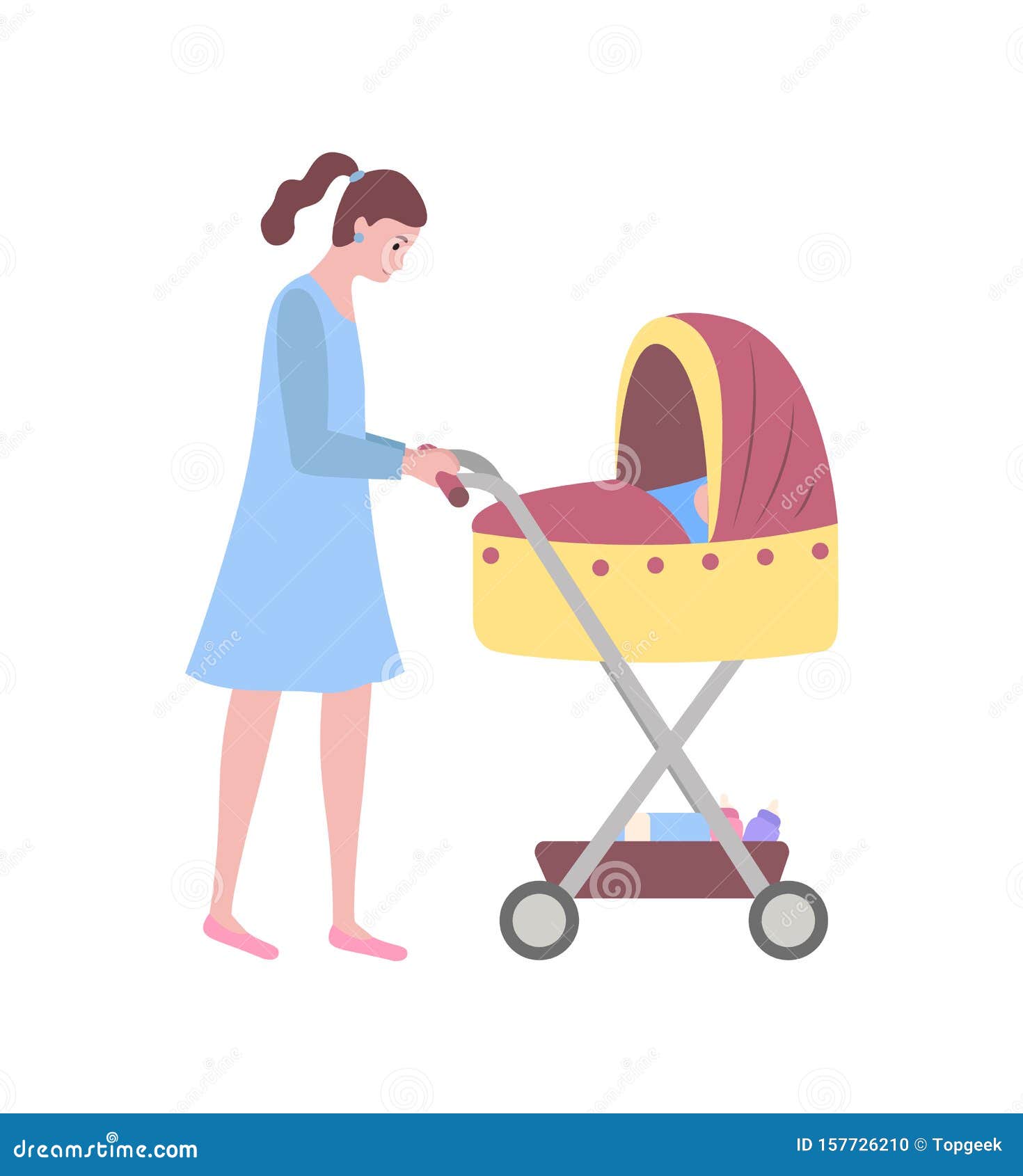 childcare vector stroller