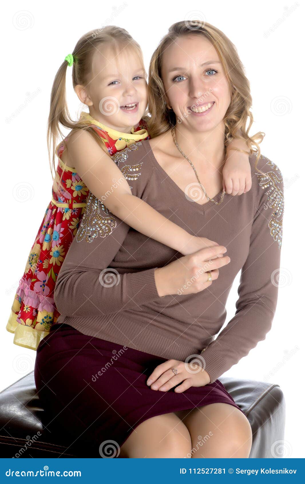 Mother And Little Daughter Gently Embrace Stock Image Image Of Adult Person 112527281 