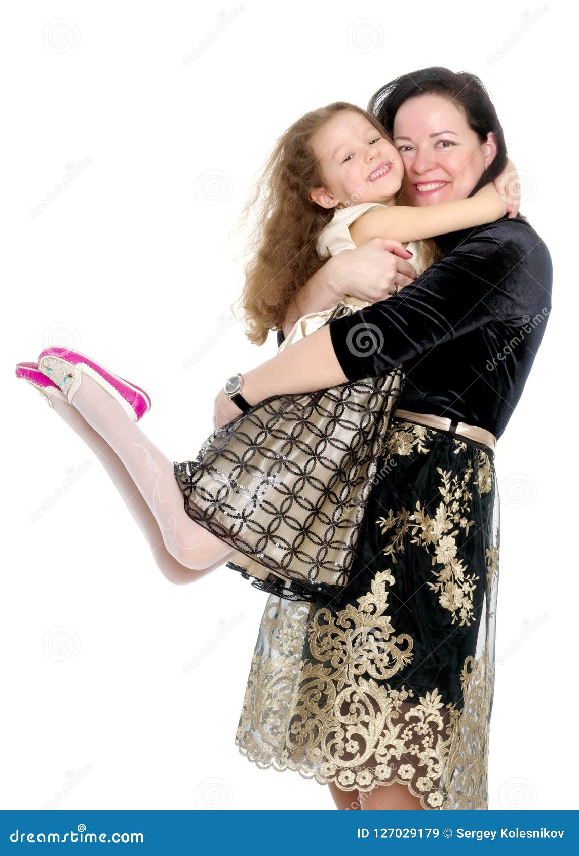 Mother And Little Daughter Gently Embrace Stock Image Image Of Positive Care 127029179 