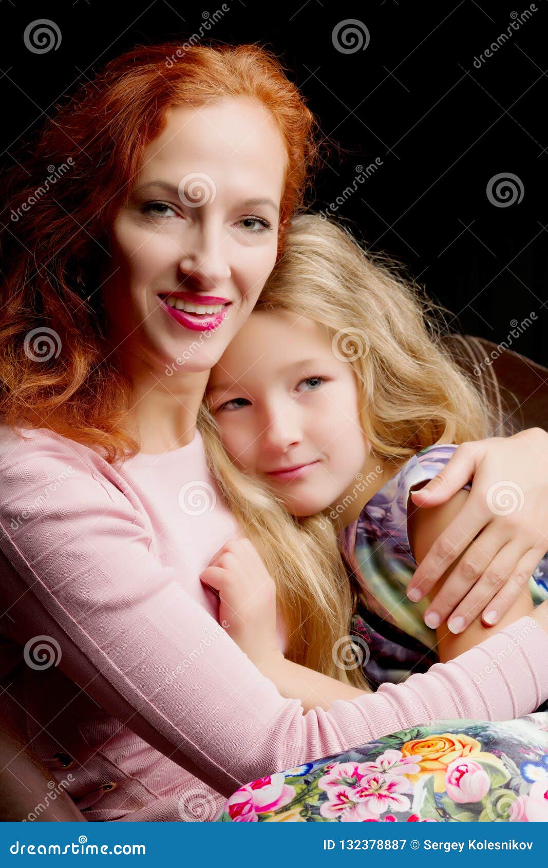 Mother And Little Daughter Gently Embrace Stock Image Image Of Blonde Hugging 132378887 
