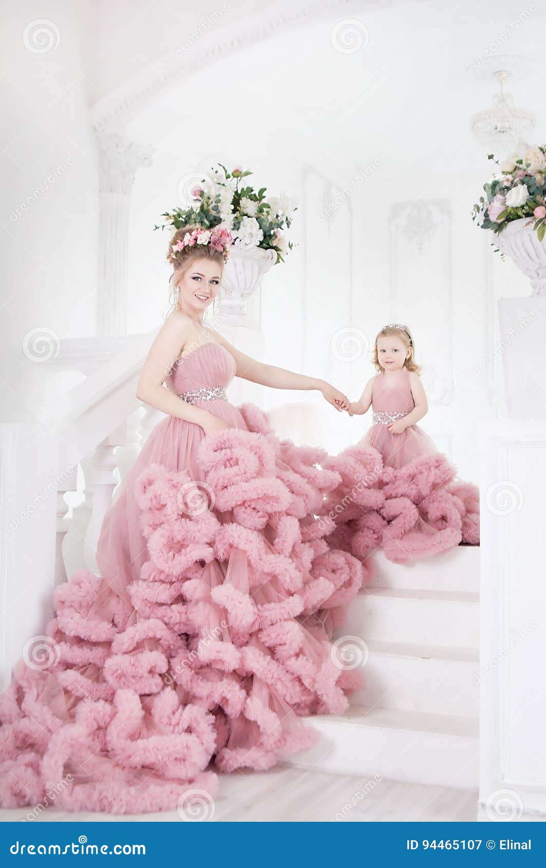 mother and daughter in same dress