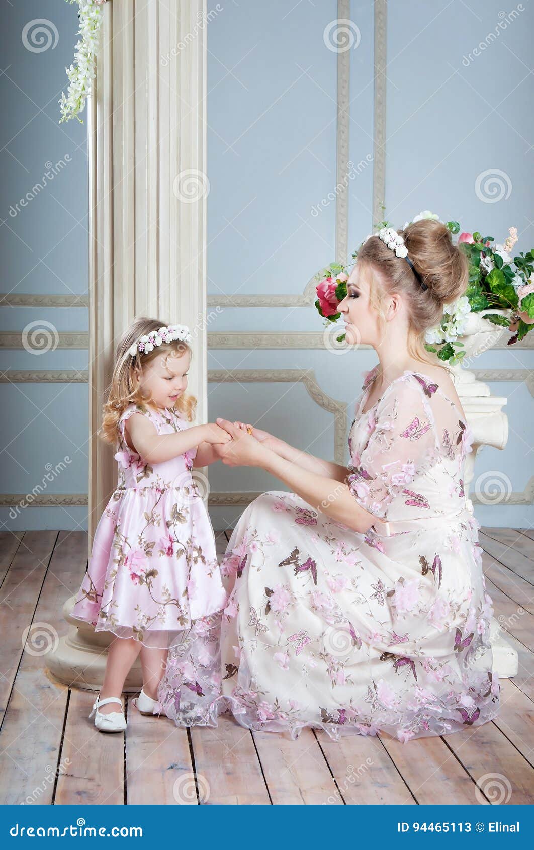 mom and baby in same dress