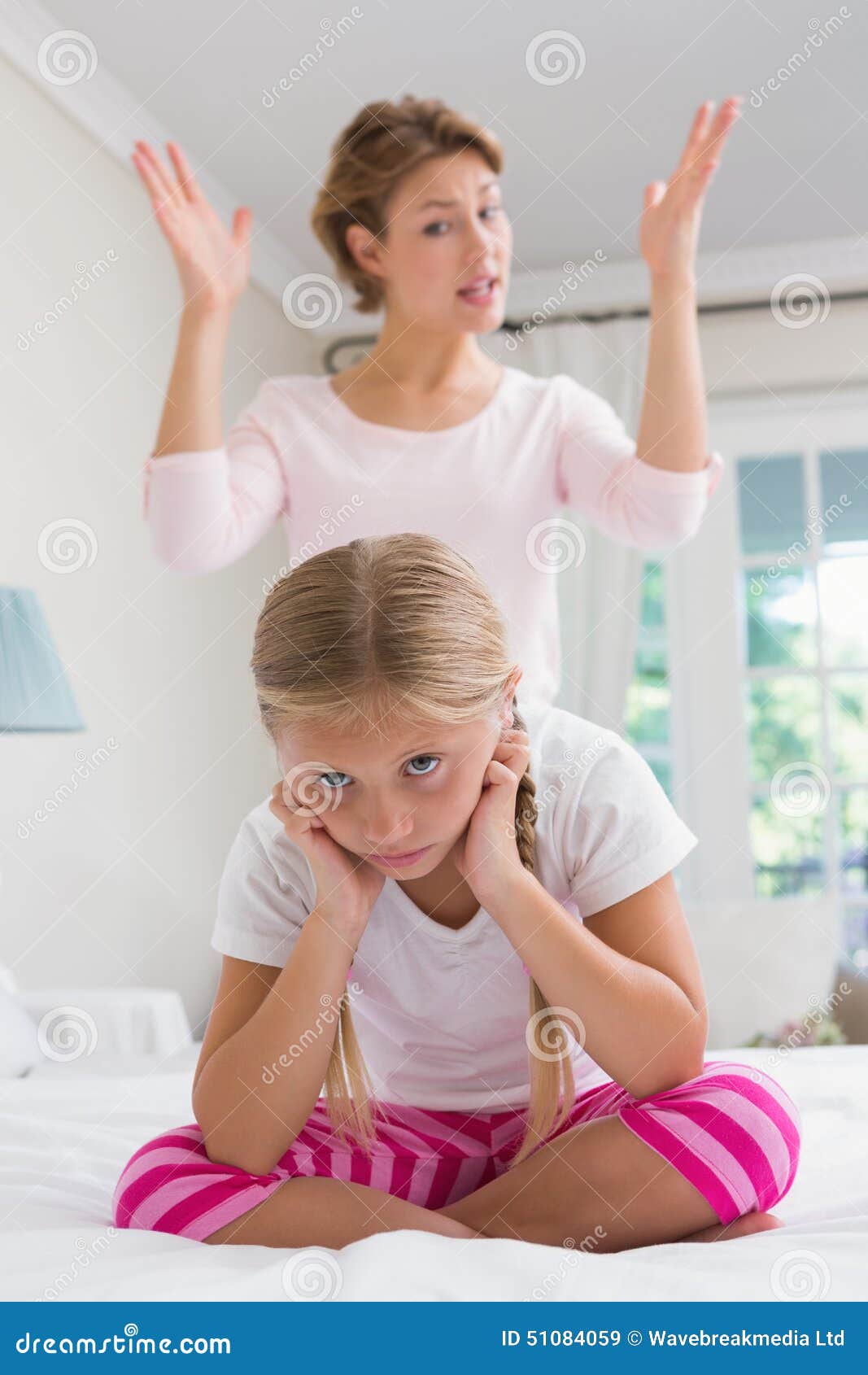 Mother Scolding Her Naughty Daughter Stock Image Image Of Leisure 