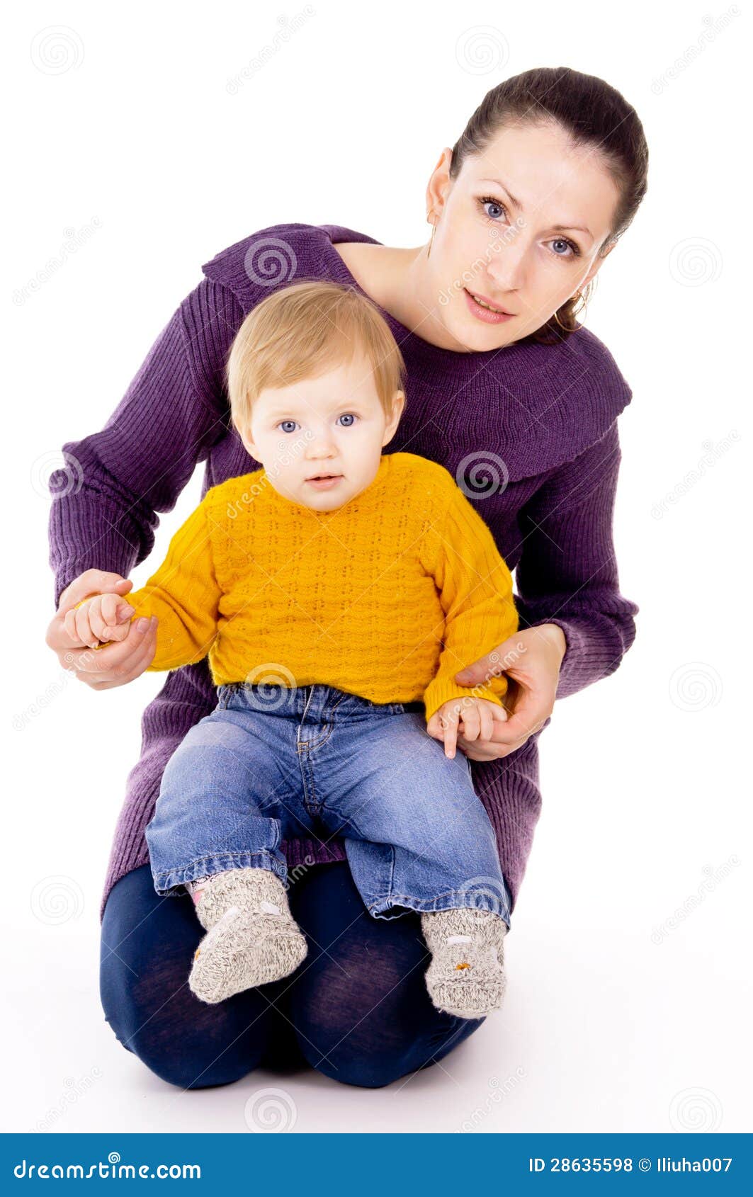 The Mother Sitting and Keep Child in Your Arms Stock Photo Image of