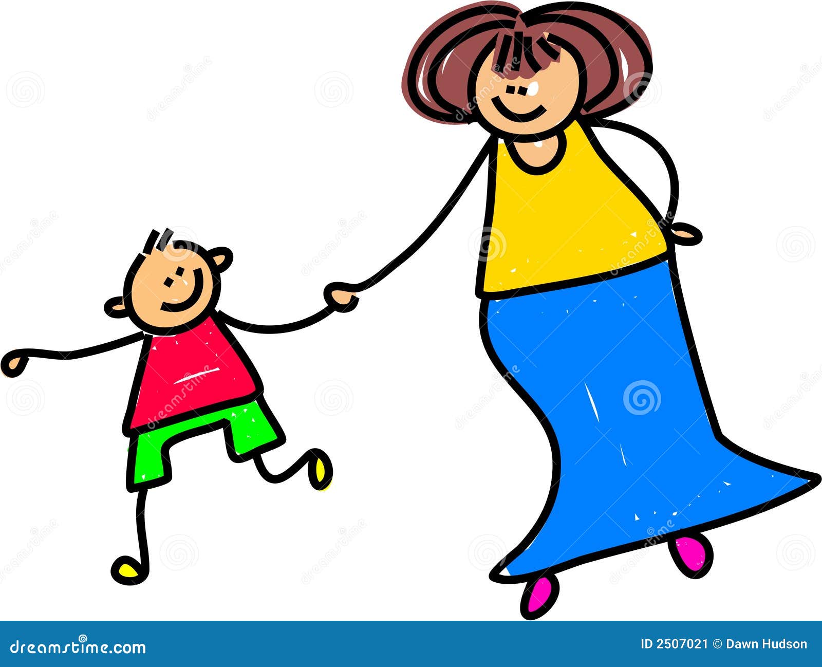 Mother and son stock vector. Illustration of holding, happy - 2507021