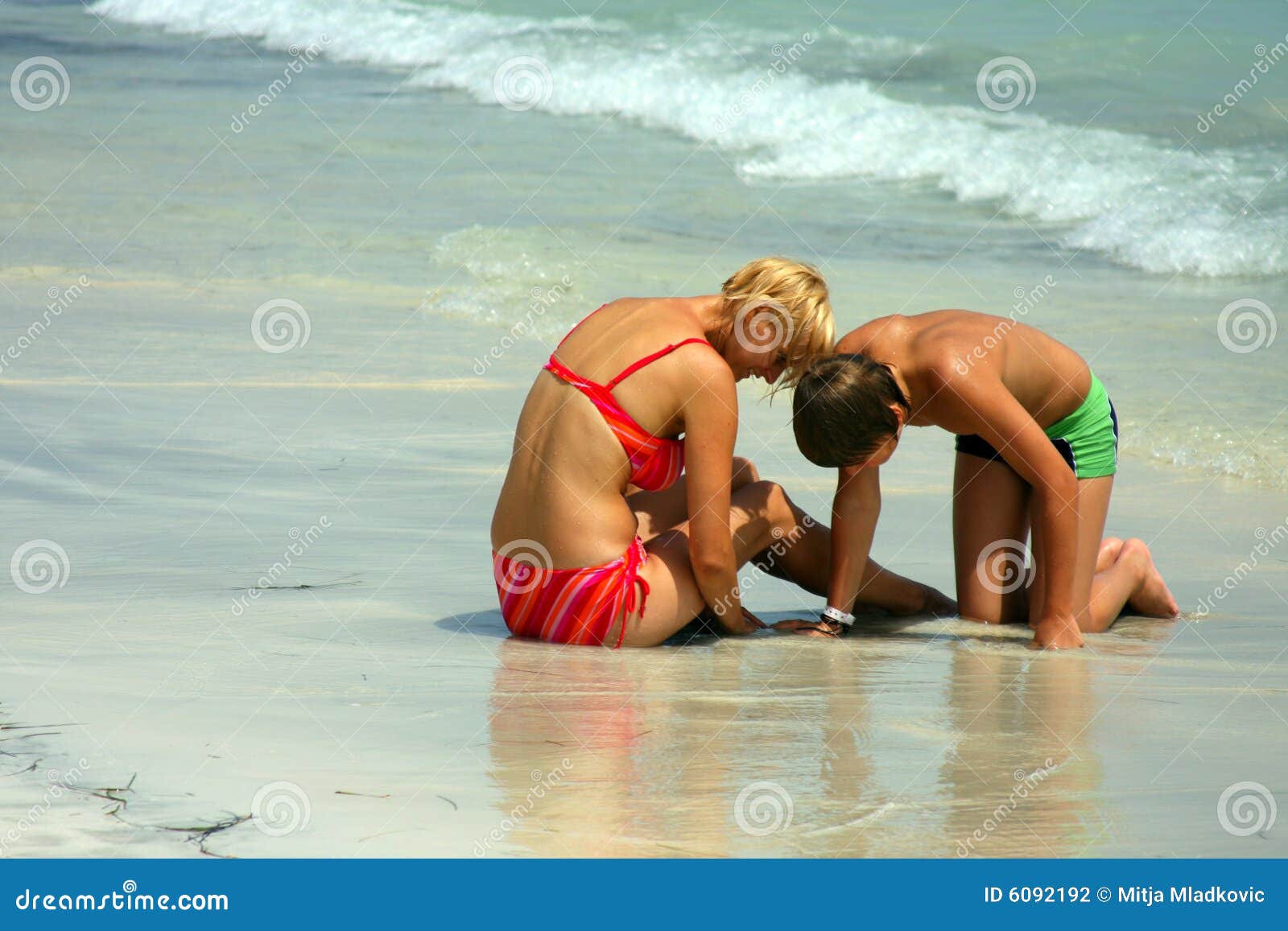 Adolescent Bikini Ocean Stock Photos