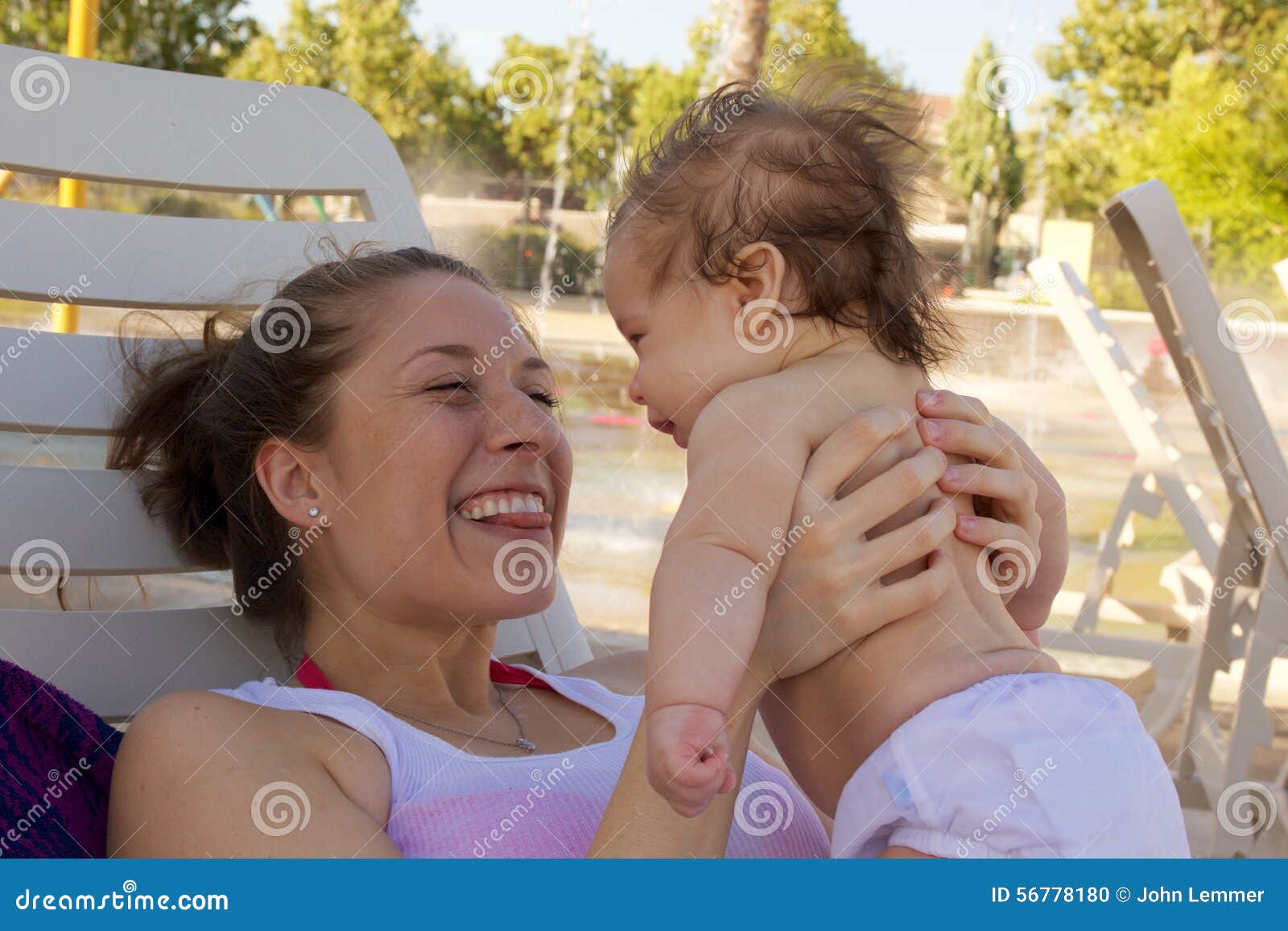 Mother and Son stock photo. Image of blue, months, family 56778180