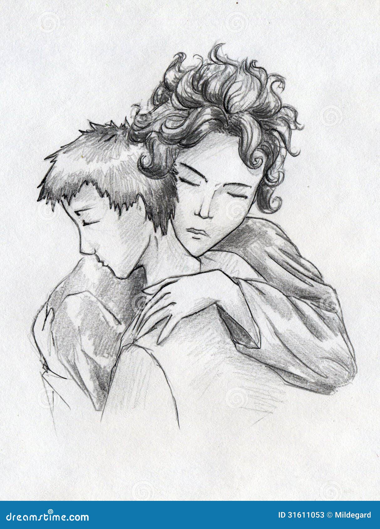 Mother and son stock illustration. Illustration of feel - 31611053