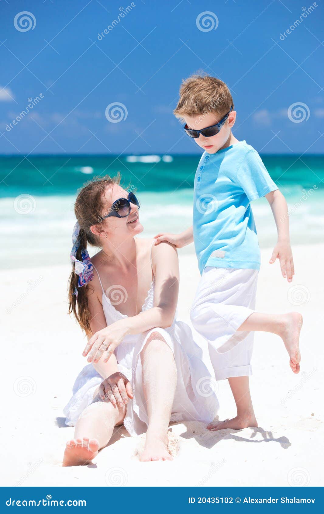 Mother and son on vacation stock photo. Image of family 20435102