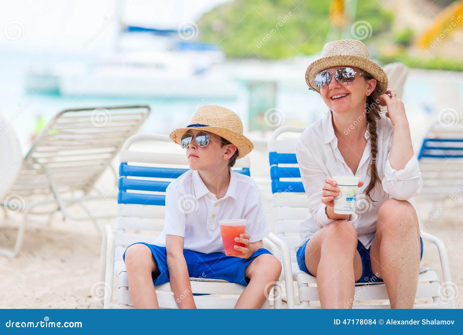 Mother and son on vacation stock photo. Image of nature 47178084