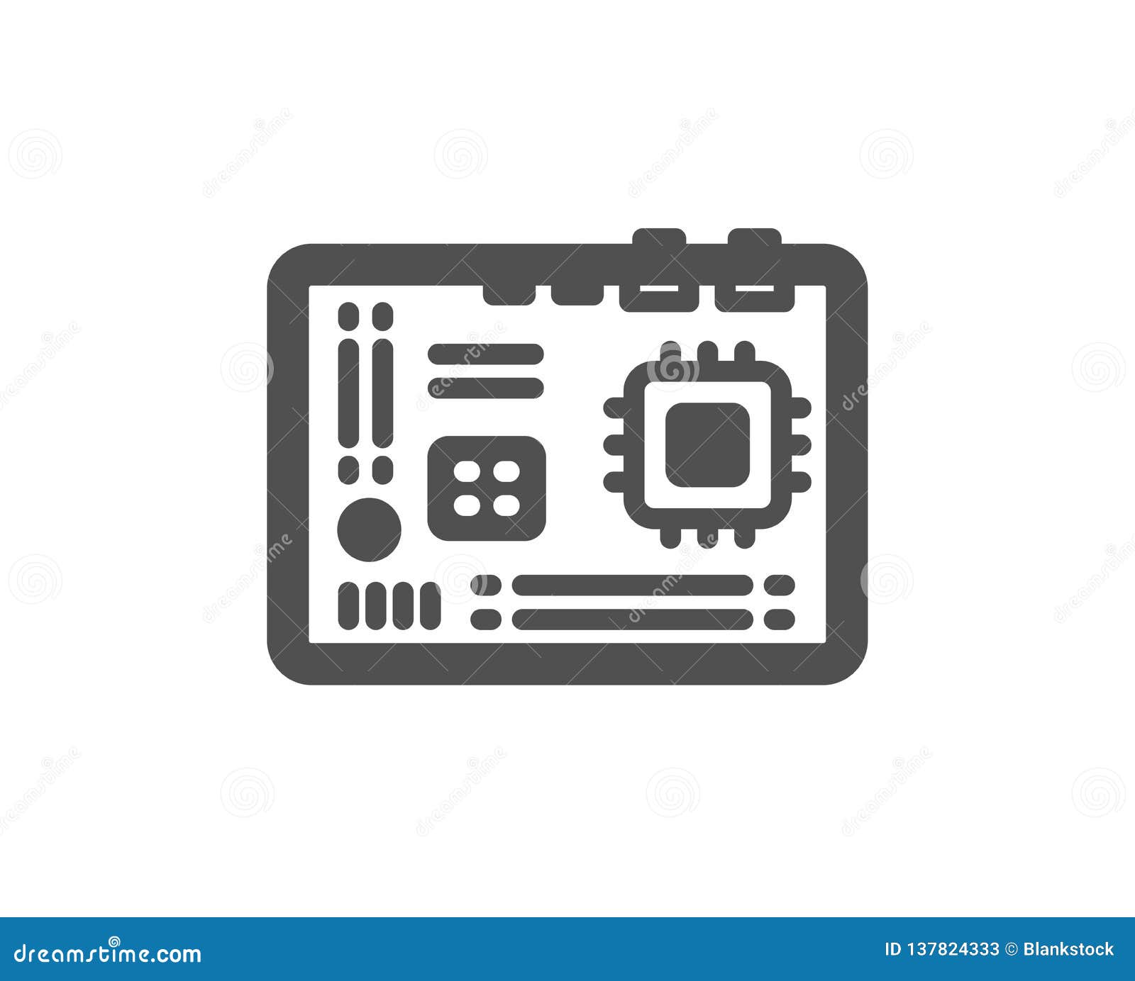 Download Motherboard Icon. Computer Component Hardware Sign. Vector ...