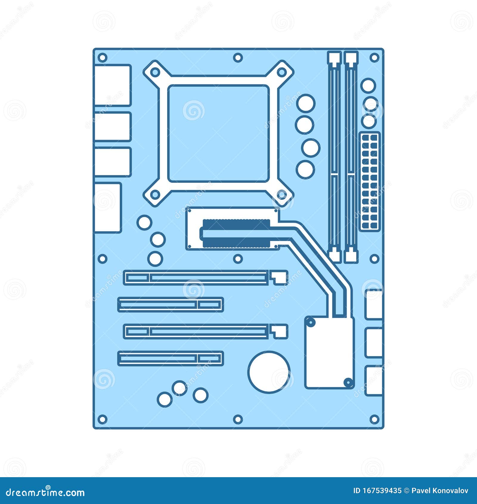 Download Motherboard Icon stock vector. Illustration of memory ...
