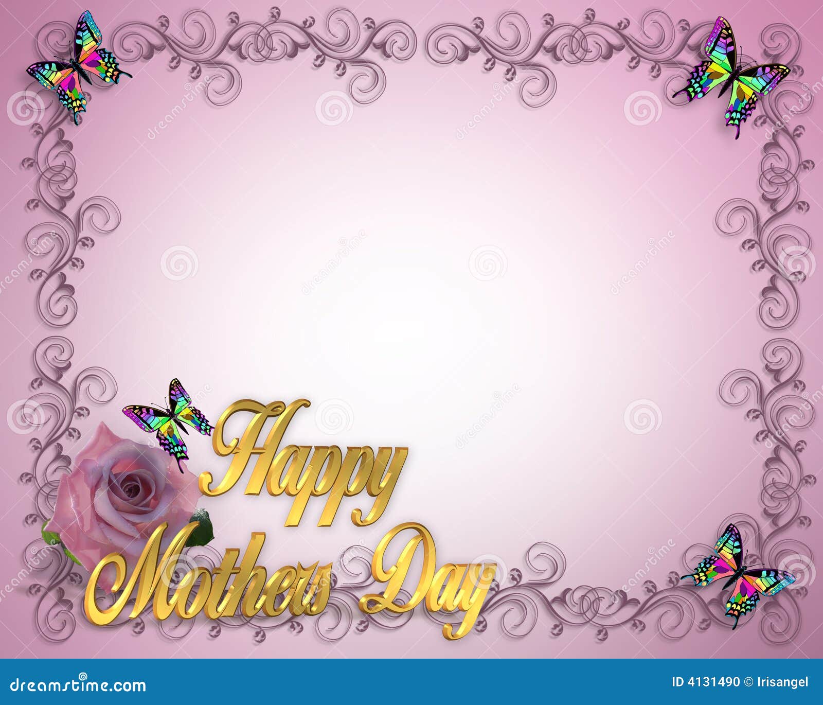 Mothers Day Border design stock illustration. Illustration of